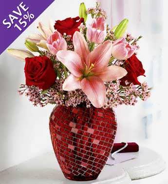 FlowersToAll.com's Ruby Mosaic FlowersToAll.com's Ruby Mosaic