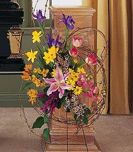 circle flower arrangement